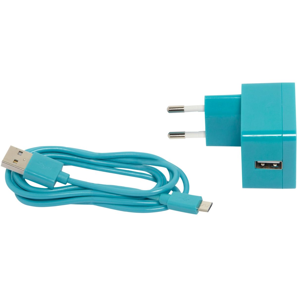 Chargeur enceinte oglo# micro usb + c�ble usb bleu (photo) Chargeur enceinte oglo# micro usb + c�ble usb bleu (photo)