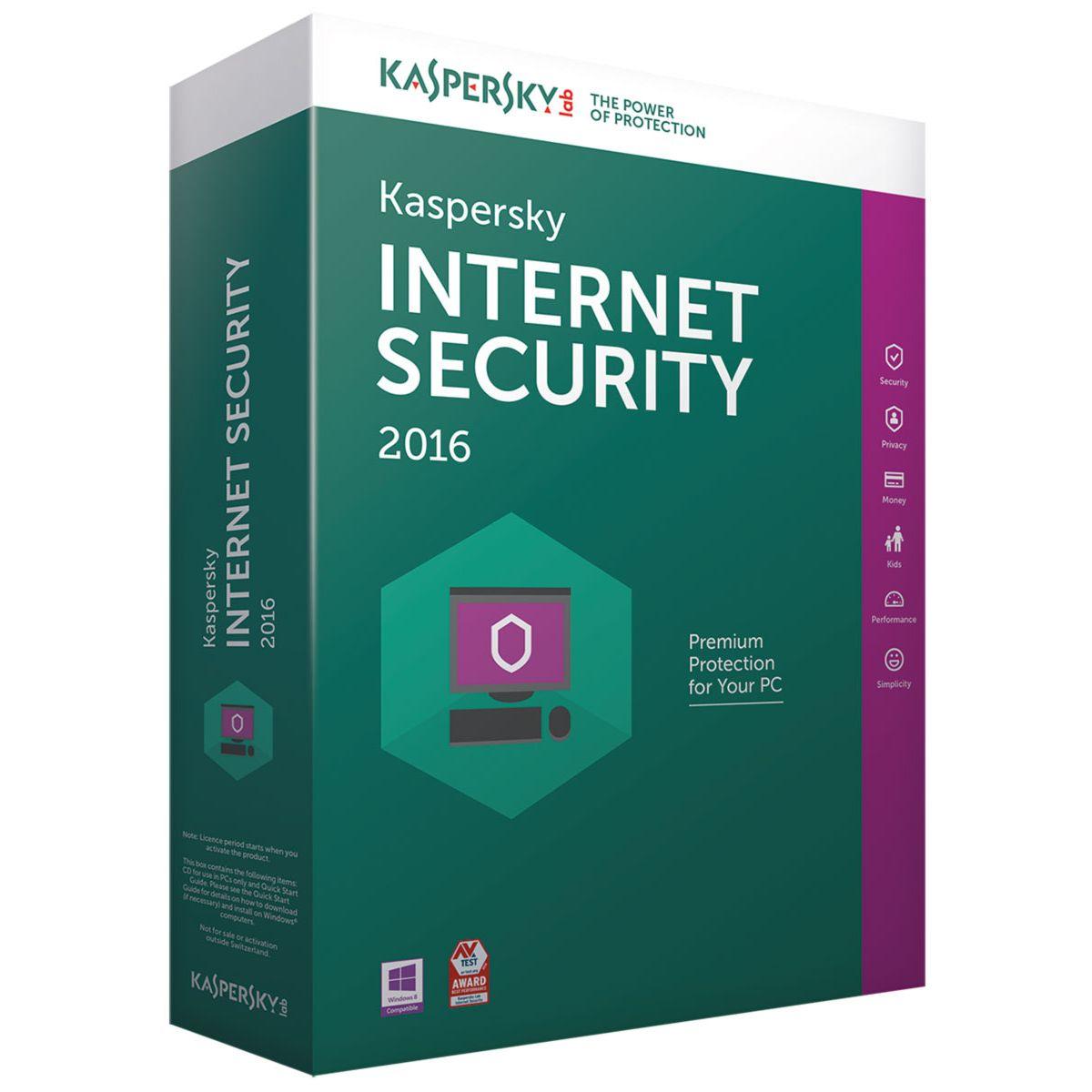 Logiciel pc kaspersky internet security 2016 (1 an, 2 postes) - 2% de remise imm�diate avec le code : anniv2 (photo) Logiciel pc kaspersky internet security 2016 (1 an, 2 postes) - 2% de remise imm�diate avec le code : anniv2 (photo)