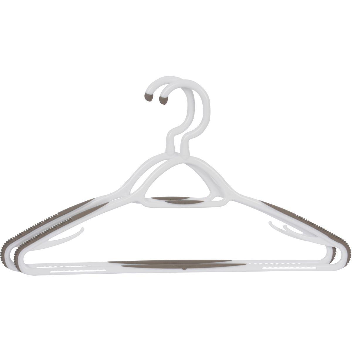Cintres essentielb 2 cintres bi-matieres taupe (photo) Cintres essentielb 2 cintres bi-matieres taupe (photo)