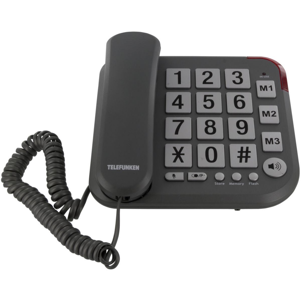 Téléphone filaire telefunken tf401 solo noir - 15% de remise immédiate avec le code : cool15 (photo) Téléphone filaire telefunken tf401 solo noir - 15% de remise immédiate avec le code : cool15 (photo)