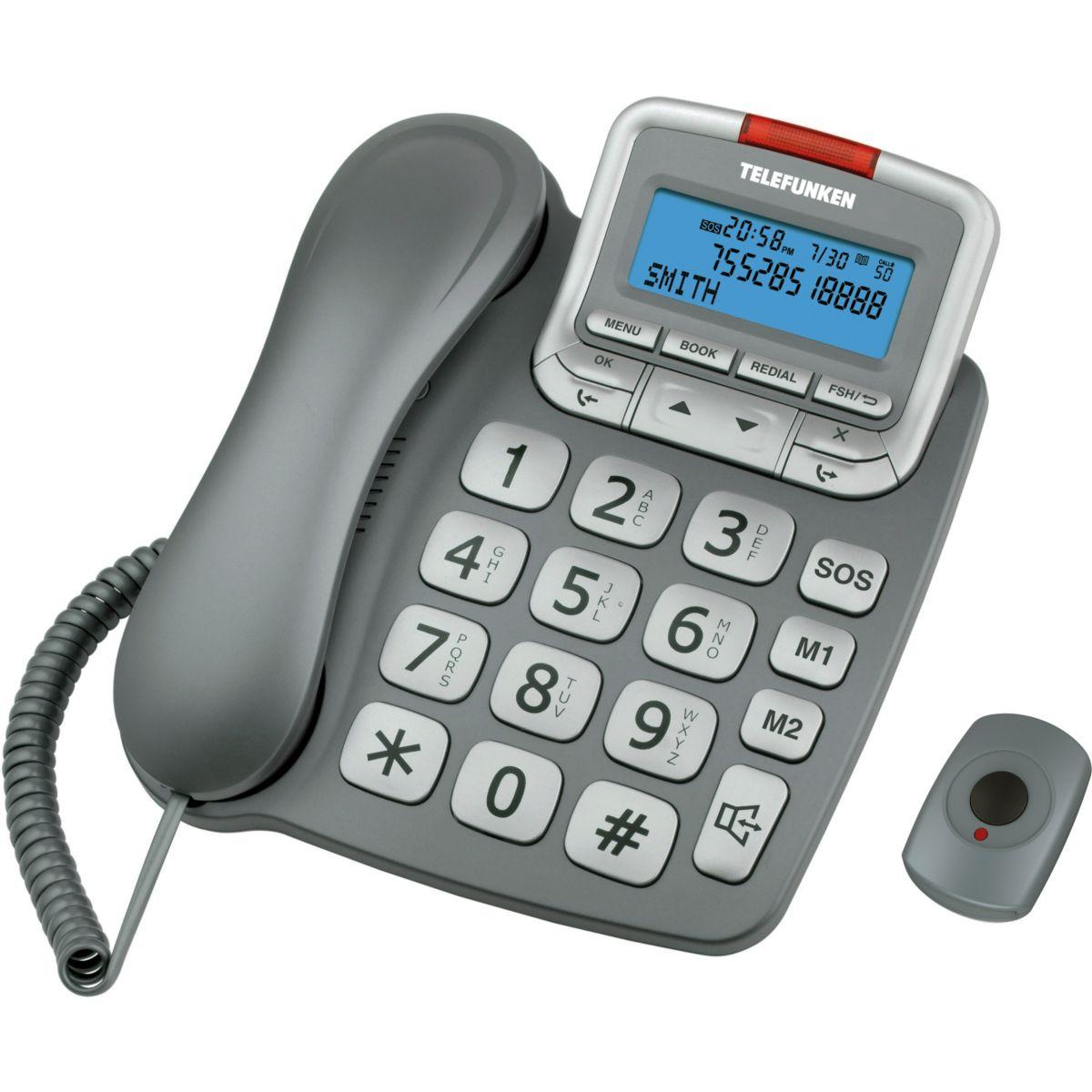 Téléphone filaire telefunken tf591 solo gris avec sos - 20% de remise immédiate avec le code : cool20 (photo) Téléphone filaire telefunken tf591 solo gris avec sos - 20% de remise immédiate avec le code : cool20 (photo)