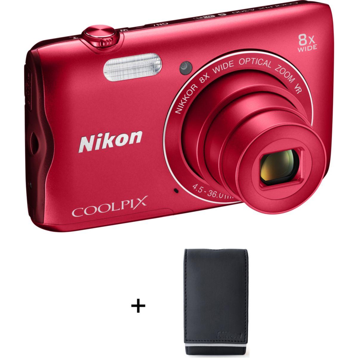 Appareil photo compact nikon a300 rouge + etui - 2% de remise immédiate avec le code : cool2 (photo) Appareil photo compact nikon a300 rouge + etui - 2% de remise immédiate avec le code : cool2 (photo)