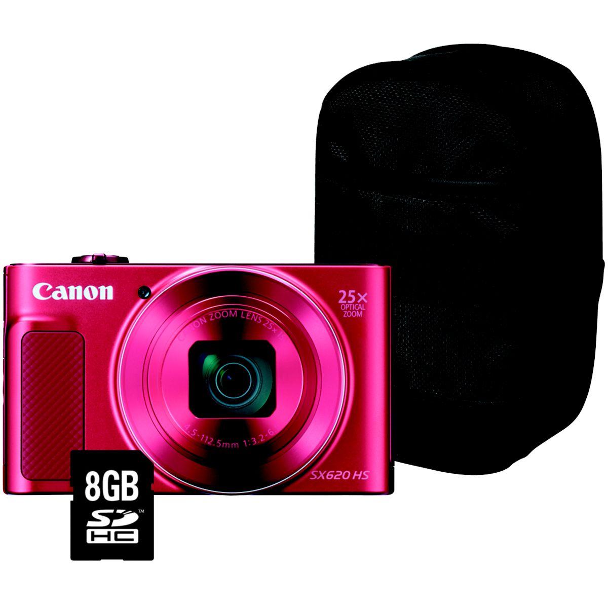 Appareil photo compact canon sx620 hs rouge + etui + sd 8go (photo) Appareil photo compact canon sx620 hs rouge + etui + sd 8go (photo)