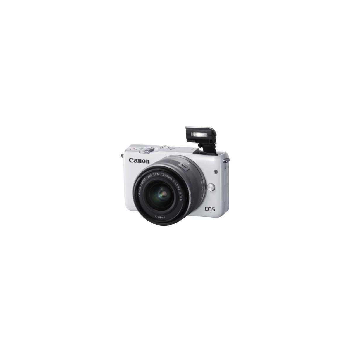 Appareil photo hybride canon eos m10 blanc + ef-m 15-45 argent - livraison offerte : code livfree (photo) Appareil photo hybride canon eos m10 blanc + ef-m 15-45 argent - livraison offerte : code livfree (photo)