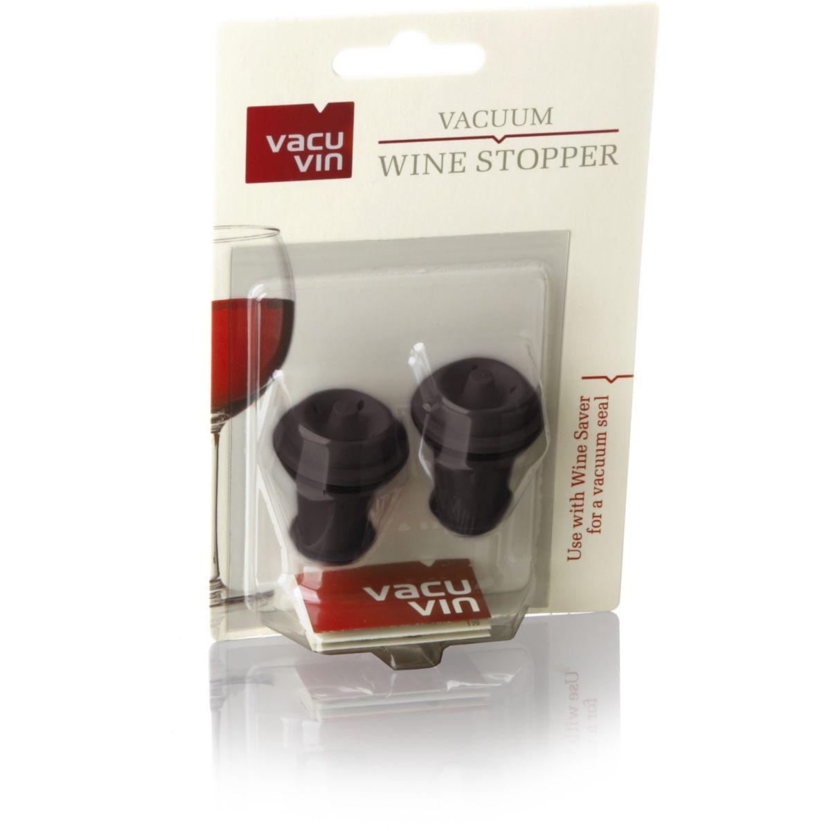 Bouchon vacuvin brun lot de 2 (photo) Bouchon vacuvin brun lot de 2 (photo)