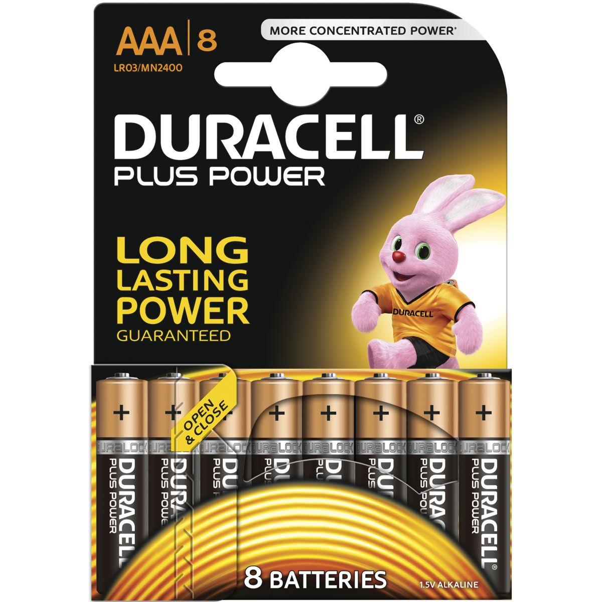Pile non rechargeable duracell aaa x8 plus power lr03 (photo) Pile non rechargeable duracell aaa x8 plus power lr03 (photo)