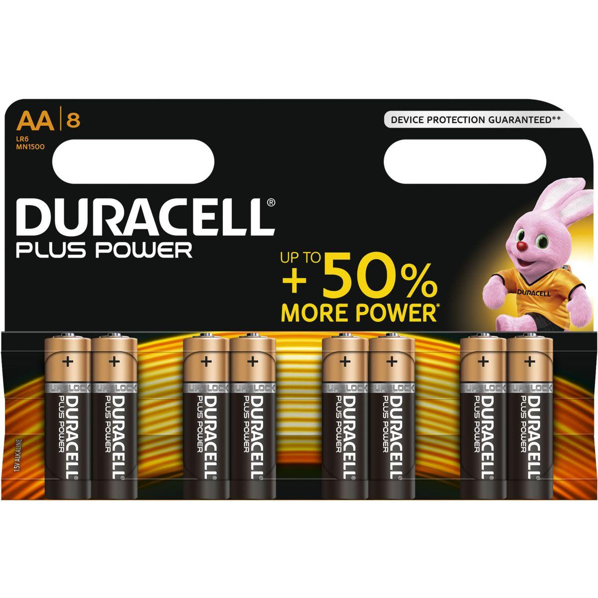 Pile non rechargeable duracell aa x8 plus power lr06 (photo) Pile non rechargeable duracell aa x8 plus power lr06 (photo)