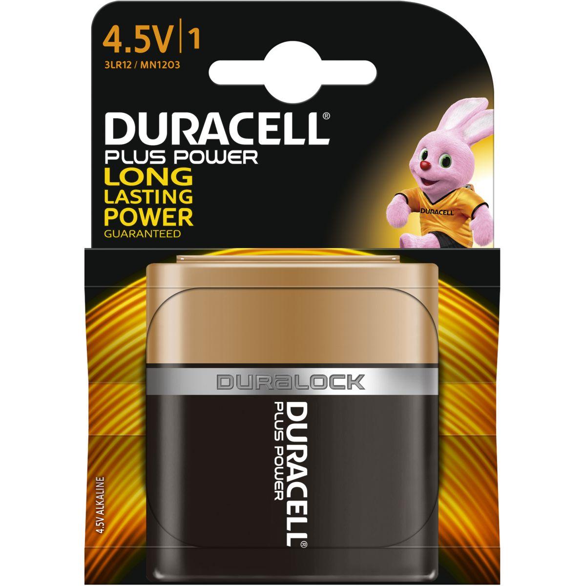 Pile non rechargeable duracell 4,5 volts x1 plus power (photo) Pile non rechargeable duracell 4,5 volts x1 plus power (photo)