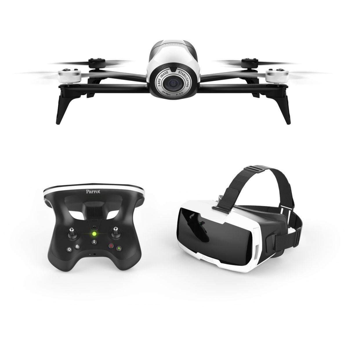 Drone parrot bebop 2 blanc + pack fpv - livraison offerte : code livpremium (photo) Drone parrot bebop 2 blanc + pack fpv - livraison offerte : code livpremium (photo)