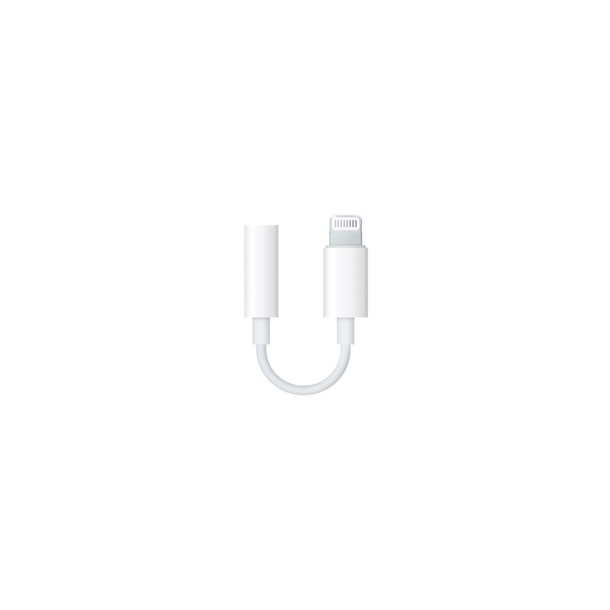Adaptateur apple lightning vers mini-jac (photo) Adaptateur apple lightning vers mini-jac (photo)