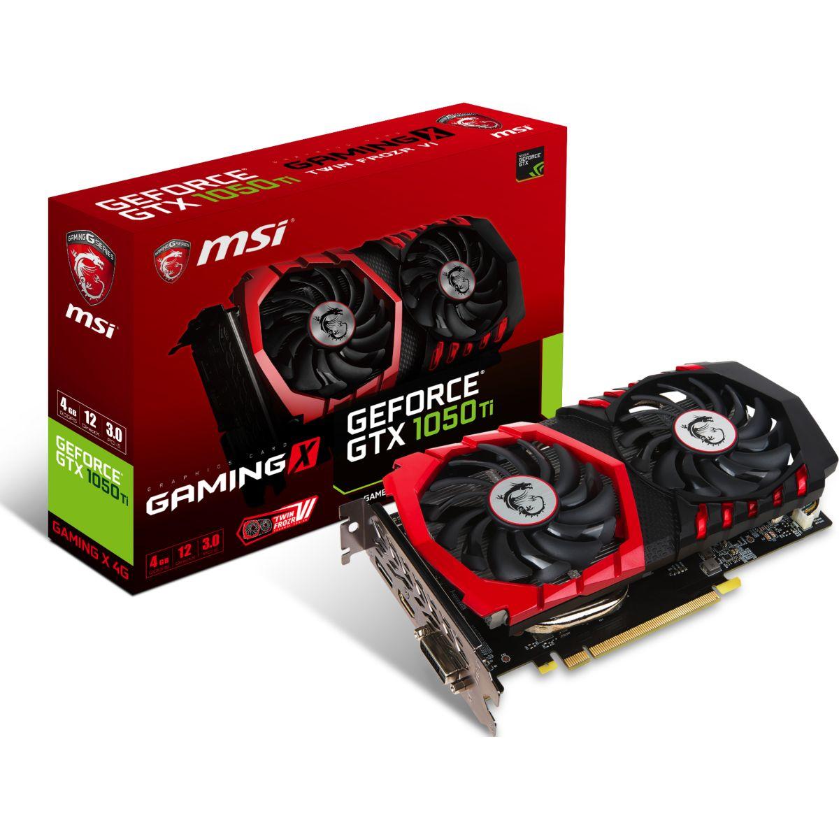Carte graphique nvidia msi geforce gtx 1050 ti gaming x4g - 2% de remise imm�diate avec le code : automne2 (photo) Carte graphique nvidia msi geforce gtx 1050 ti gaming x4g - 2% de remise imm�diate avec le code : automne2 (photo)