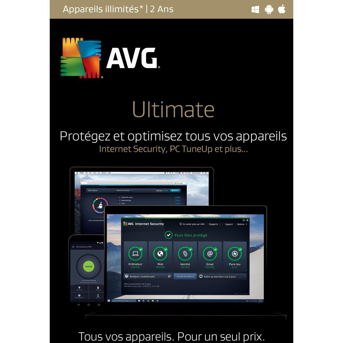 Logiciel pc avg ultimate (2 ans, illimité) - 7% de remise immédiate avec le code : multi7 (photo) Logiciel pc avg ultimate (2 ans, illimité) - 7% de remise immédiate avec le code : multi7 (photo)