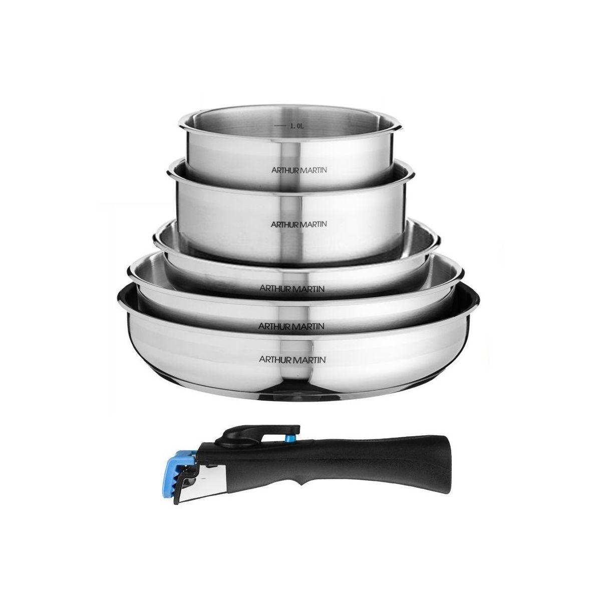 Batterie de cuisine arthur martin 6 pi�ces inox - 10% de remise imm�diate avec le code : fete10 (photo) Batterie de cuisine arthur martin 6 pi�ces inox - 10% de remise imm�diate avec le code : fete10 (photo)