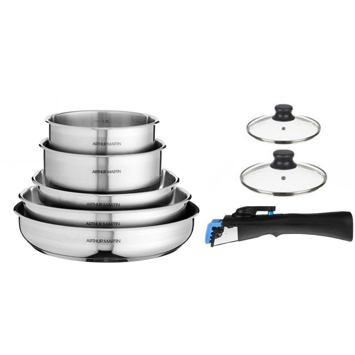 Batterie de cuisine arthur martin 8 pi�ces inox - 5542 - 2% de remise imm�diate avec le code : fete2 (photo) Batterie de cuisine arthur martin 8 pi�ces inox - 5542 - 2% de remise imm�diate avec le code : fete2 (photo)