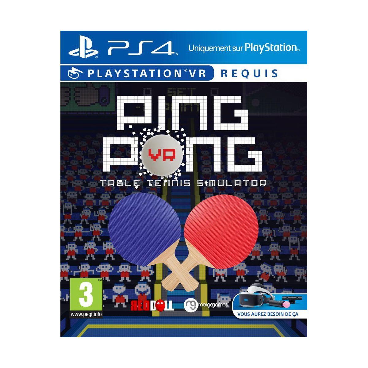 Jeu ps4 sony jeu vr ping pong table tenn - 2% de remise immédiate avec le code : cool2 (photo) Jeu ps4 sony jeu vr ping pong table tenn - 2% de remise immédiate avec le code : cool2 (photo)