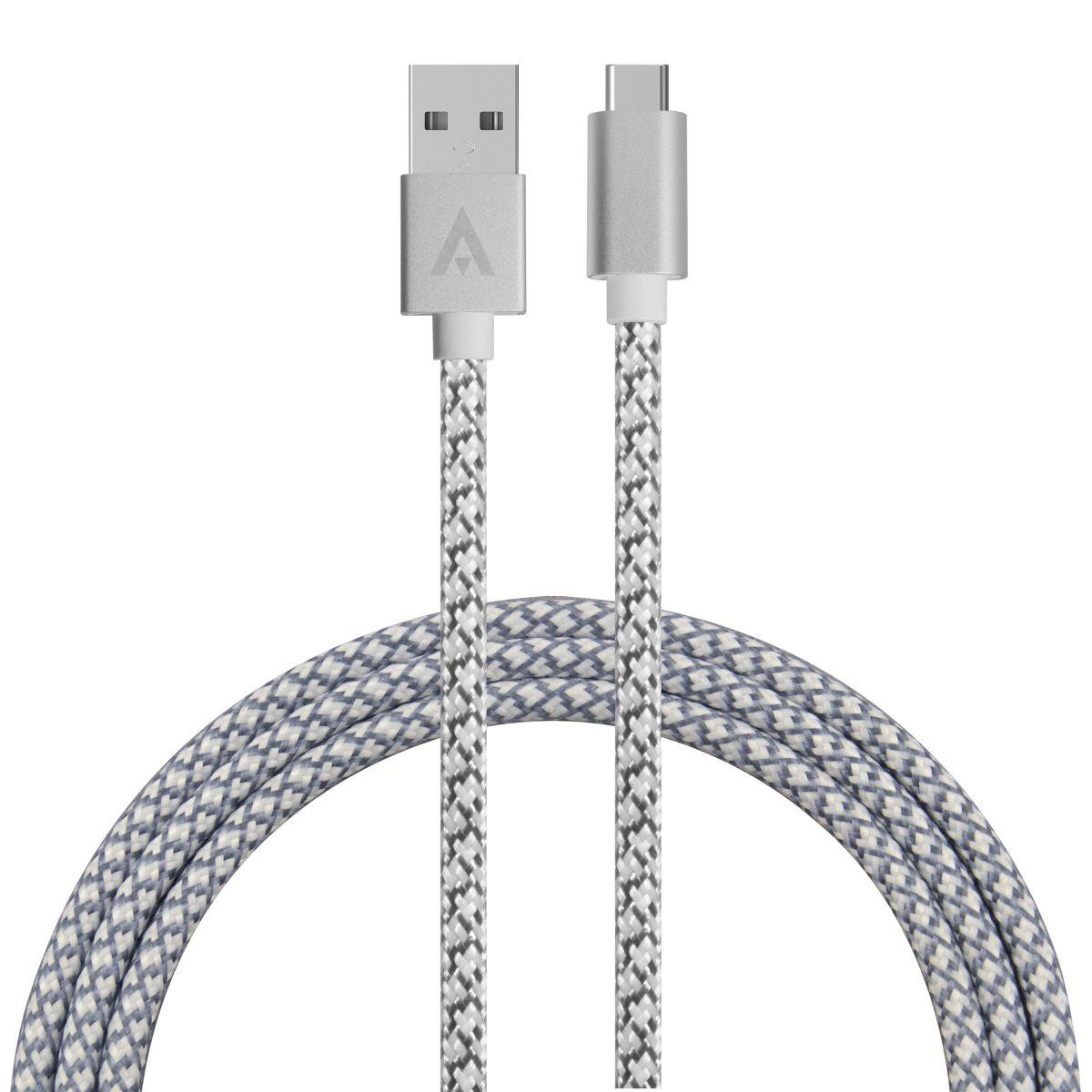 Câble adeqwat 2m gris/blanc - livraison offerte avec le code livofferte (photo) Câble adeqwat 2m gris/blanc - livraison offerte avec le code livofferte (photo)