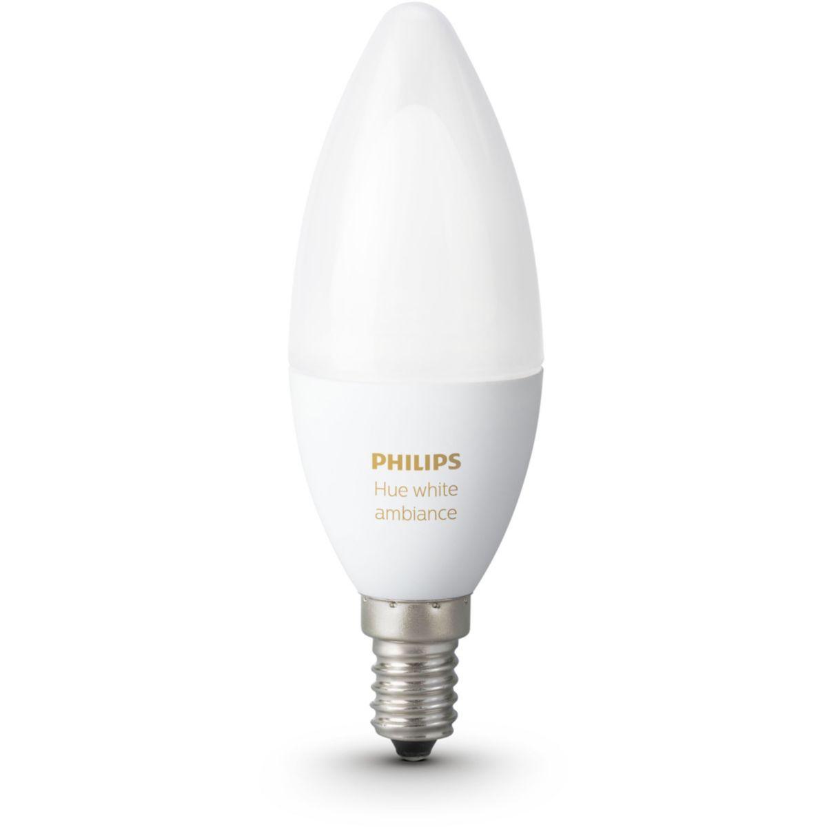 Ampoule connectable philips hue white & ambiance flamme e14 - livraison offerte : code liv (photo) Ampoule connectable philips hue white & ambiance flamme e14 - livraison offerte : code liv (photo)