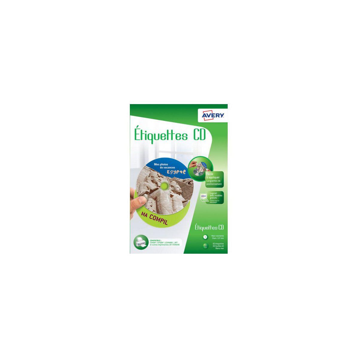 Papier cr�atif avery 60 etiquettes cd gros conditionnement - 2% de remise imm�diate avec le code : school2 (photo) Papier cr�atif avery 60 etiquettes cd gros conditionnement - 2% de remise imm�diate avec le code : school2 (photo)