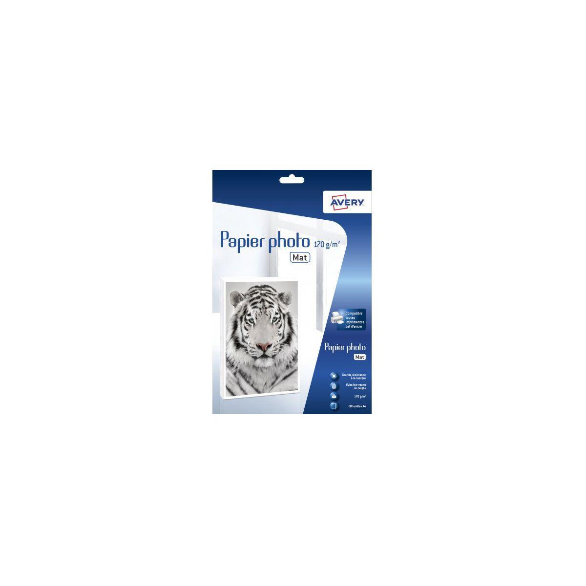 Papier photo avery 20 photos mates a4 170g/m� - 2% de remise imm�diate avec le code : school2 (photo) Papier photo avery 20 photos mates a4 170g/m� - 2% de remise imm�diate avec le code : school2 (photo)