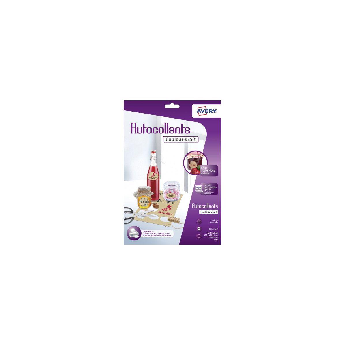 Papier cr�atif avery 8 autocollants kraft 19,96x28,91cm - 2% de remise imm�diate avec le code : school2 (photo) Papier cr�atif avery 8 autocollants kraft 19,96x28,91cm - 2% de remise imm�diate avec le code : school2 (photo)