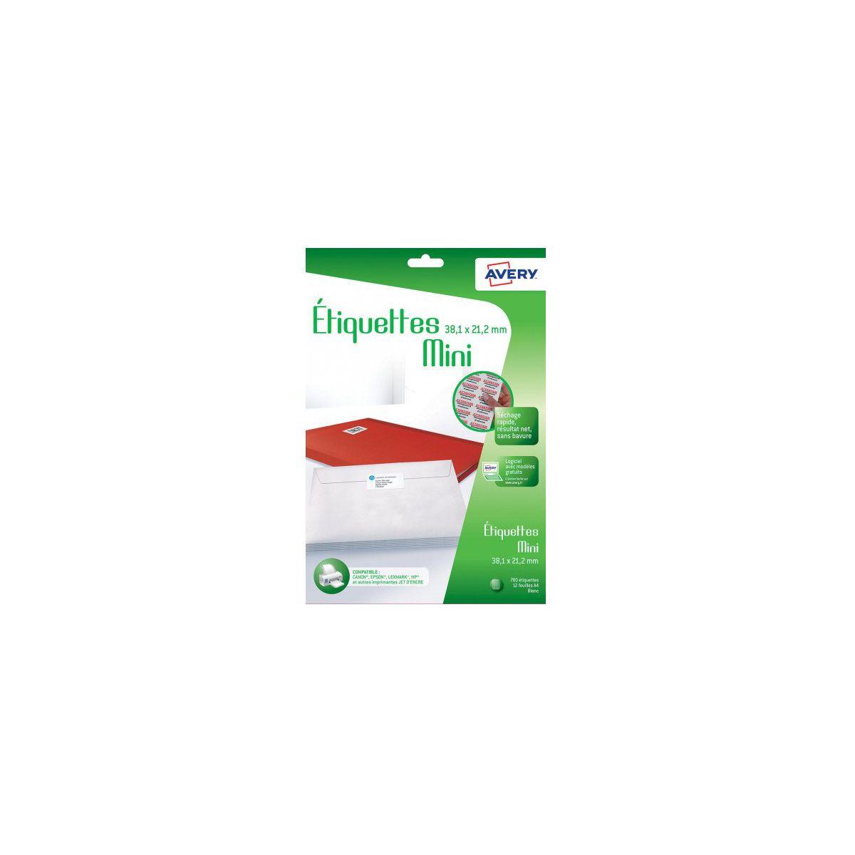 Papier cr�atif avery 780 mini-etiquettes 38,1x21,2mm mates - 2% de remise imm�diate avec le code : school2 (photo) Papier cr�atif avery 780 mini-etiquettes 38,1x21,2mm mates - 2% de remise imm�diate avec le code : school2 (photo)