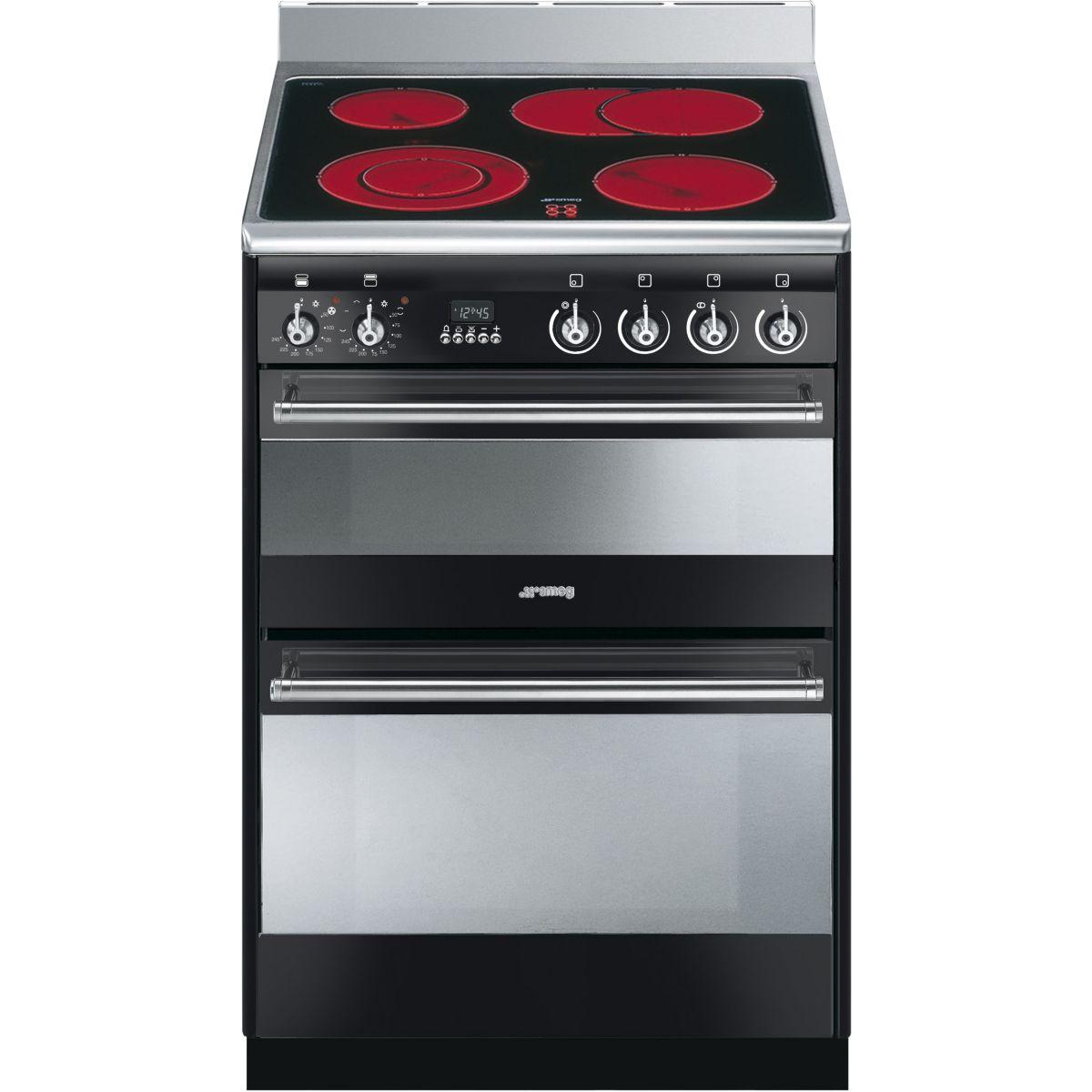 Cuisinière vitrocéramique smeg suk62cbl8 - 10% de remise : code gam10 (photo) Cuisinière vitrocéramique smeg suk62cbl8 - 10% de remise : code gam10 (photo)