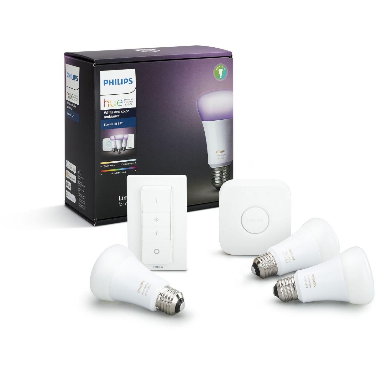 Pack philips d�marrage e27 hue white & colors - livraison offerte : code premium (photo) Pack philips d�marrage e27 hue white & colors - livraison offerte : code premium (photo)