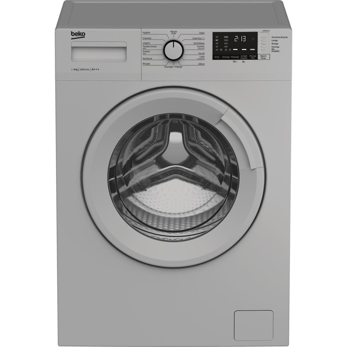 Lave linge compact beko wte6611sy (silver) - livraison offerte : code livp (photo) Lave linge compact beko wte6611sy (silver) - livraison offerte : code livp (photo)