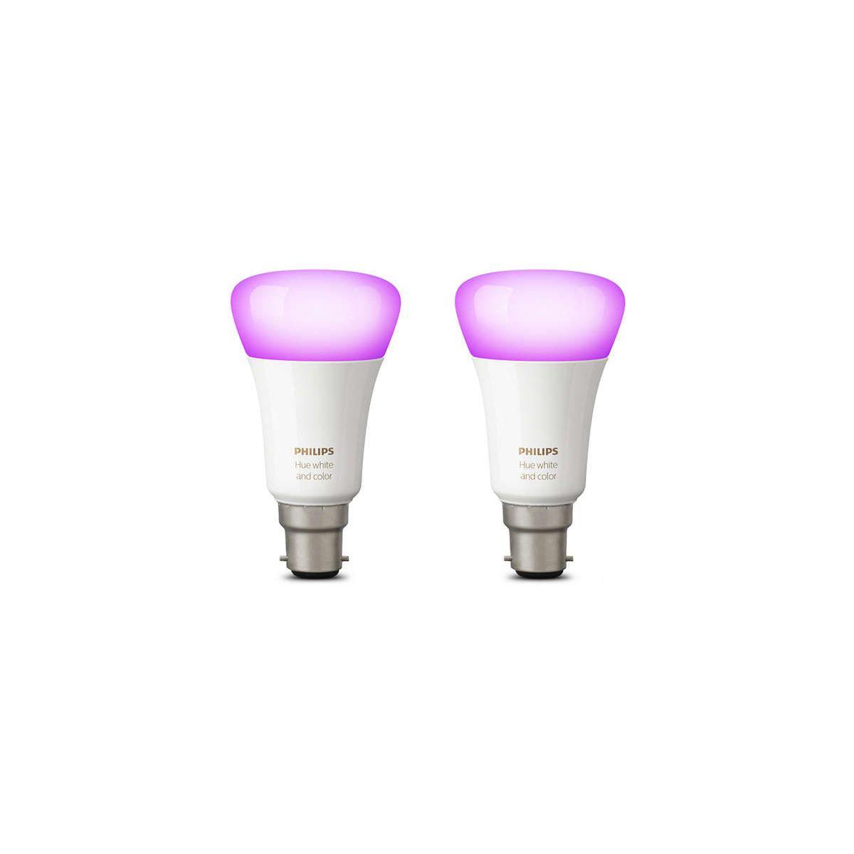 Ampoule connectable philips pack x2 b22 hue white & colors - 7% de remise imm�diate avec le code : school7 (photo) Ampoule connectable philips pack x2 b22 hue white & colors - 7% de remise imm�diate avec le code : school7 (photo)