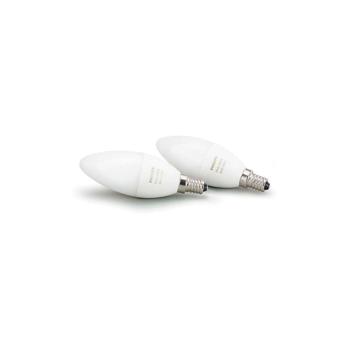 Ampoule connectable philips pack x2 e14 hue white & colors - livraison offerte : code premium (photo) Ampoule connectable philips pack x2 e14 hue white & colors - livraison offerte : code premium (photo)