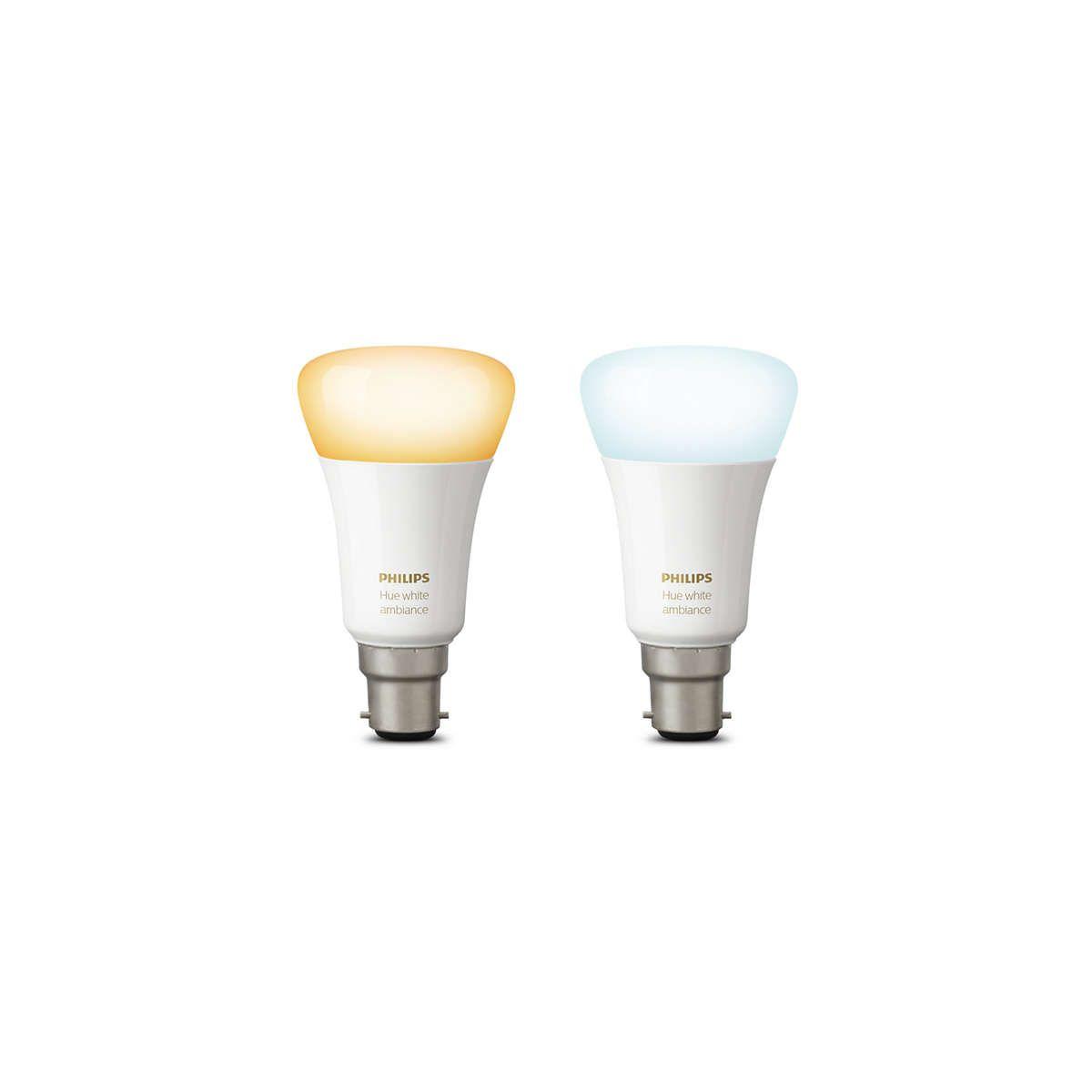 Ampoule connectable philips pack x2 b22 hue white & ambiance - 2% de remise imm�diate avec le code : school2 (photo) Ampoule connectable philips pack x2 b22 hue white & ambiance - 2% de remise imm�diate avec le code : school2 (photo)