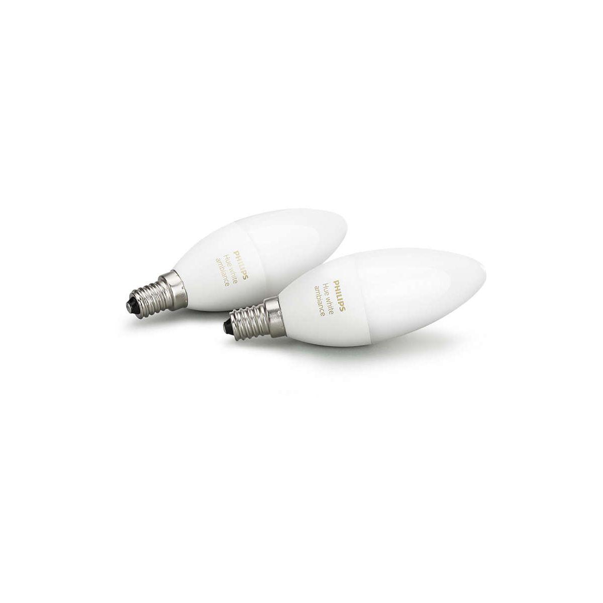 Ampoule connectable philips pack x2 e14 white & ambiance - livraison offerte : code premium (photo) Ampoule connectable philips pack x2 e14 white & ambiance - livraison offerte : code premium (photo)