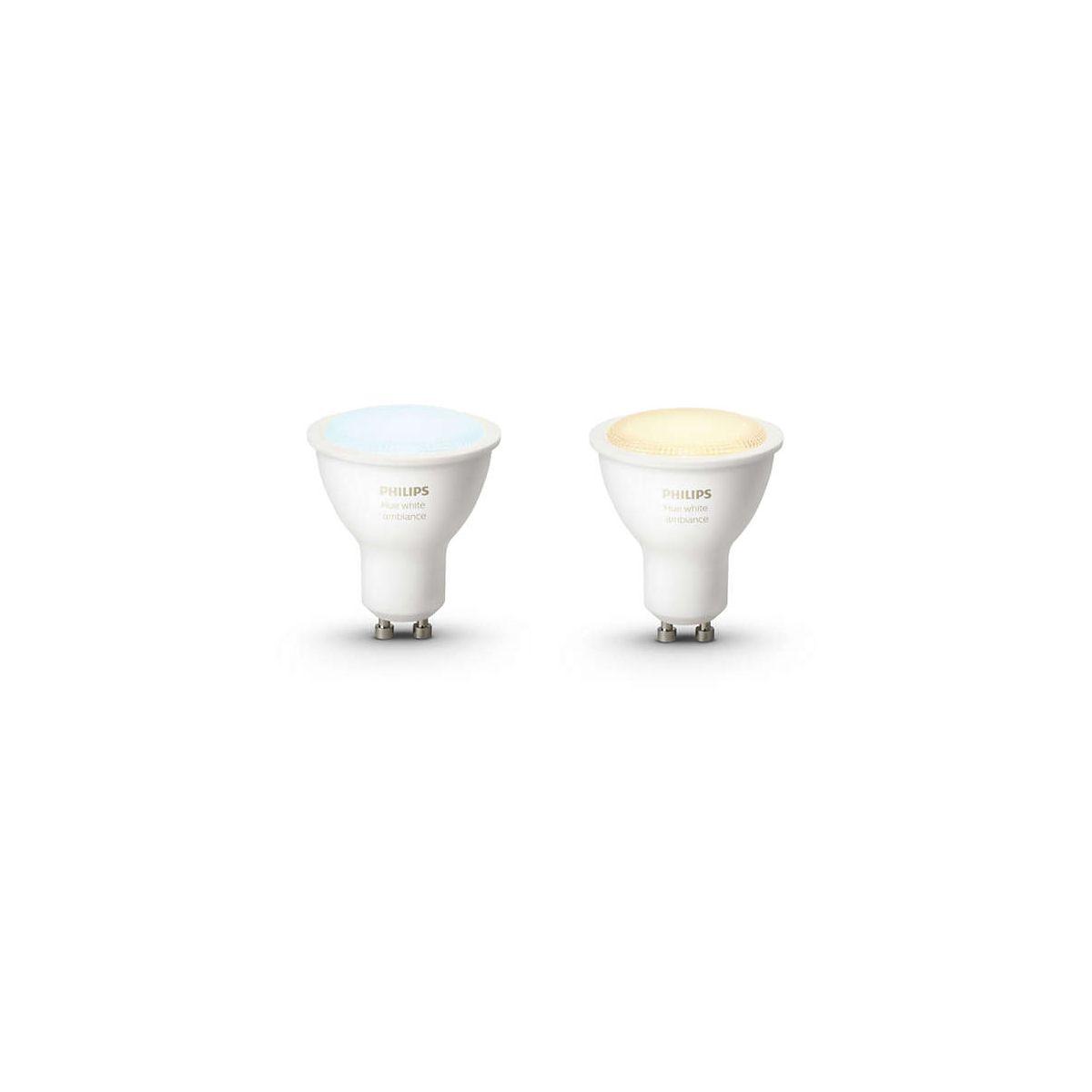 Ampoule connectable philips pack x2 gu10 white & ambiance - 2% de remise imm�diate avec le code : school2 (photo) Ampoule connectable philips pack x2 gu10 white & ambiance - 2% de remise imm�diate avec le code : school2 (photo)