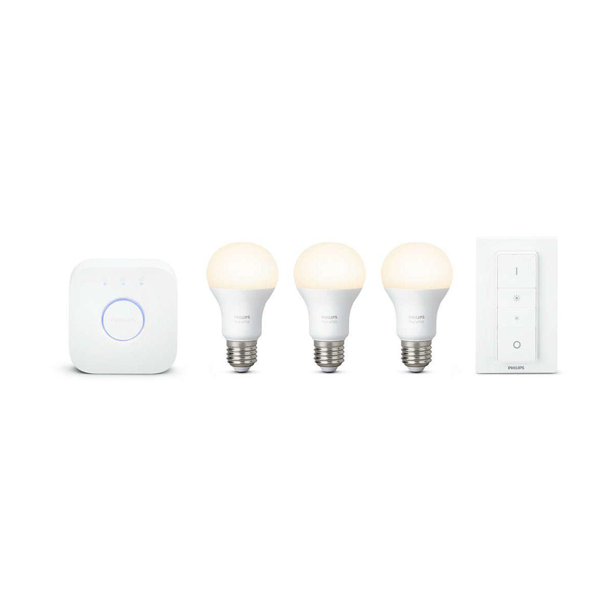 Pack philips d�marrage e27 hue white - livraison offerte : code liv (photo) Pack philips d�marrage e27 hue white - livraison offerte : code liv (photo)