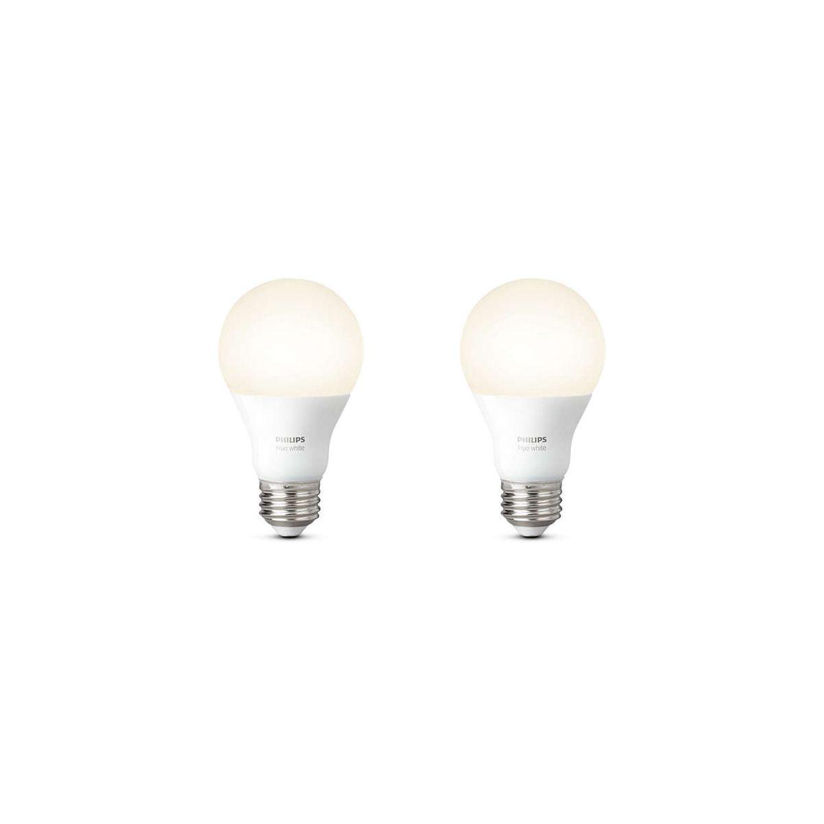 Ampoule connectable philips pack x2 e27 hue white - 2% de remise imm�diate avec le code : school2 (photo) Ampoule connectable philips pack x2 e27 hue white - 2% de remise imm�diate avec le code : school2 (photo)