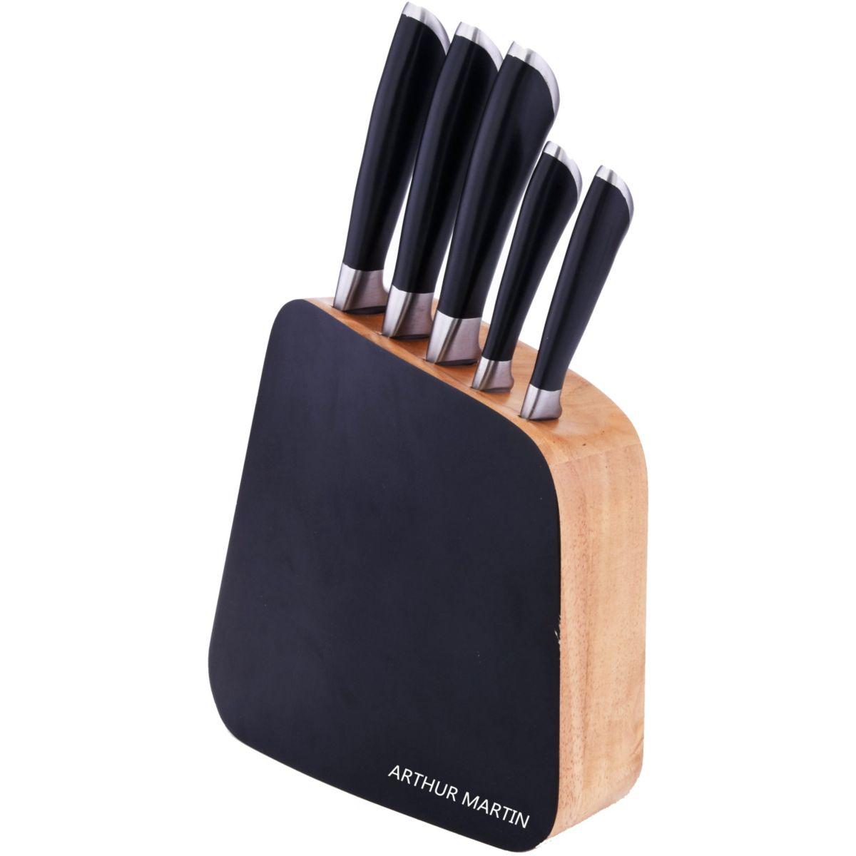 Bloc couteaux arthur martin noir + 5 couteaux am402 - 15% de remise imm�diate avec le code : school15 (photo) Bloc couteaux arthur martin noir + 5 couteaux am402 - 15% de remise imm�diate avec le code : school15 (photo)