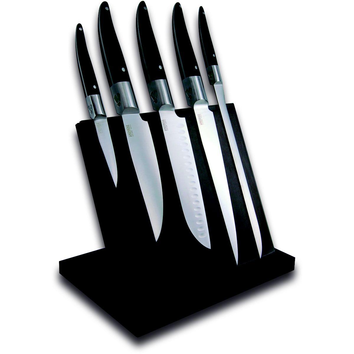 Bloc couteaux laguiole expression 5 couteaux manche bois - livraison offerte : code premium (photo) Bloc couteaux laguiole expression 5 couteaux manche bois - livraison offerte : code premium (photo)