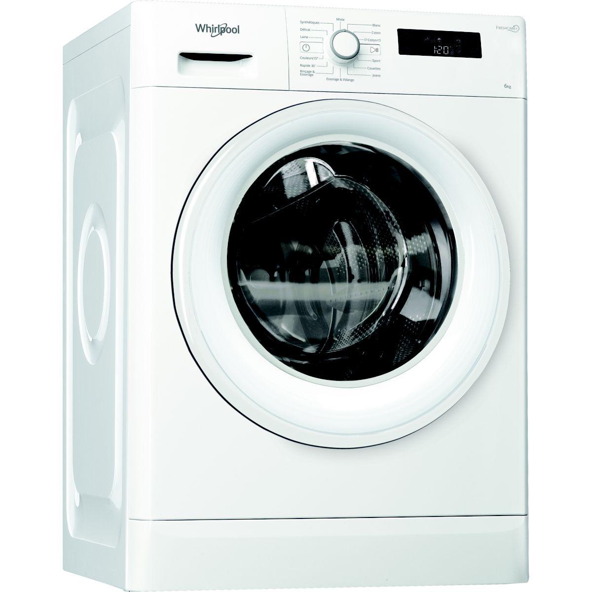 Lave linge compact whirlpool freshcare fwsf61252wfr - livraison offerte : code livp (photo) Lave linge compact whirlpool freshcare fwsf61252wfr - livraison offerte : code livp (photo)