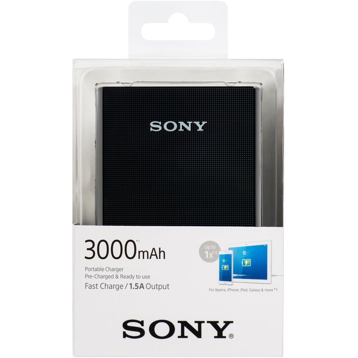 Batterie externe sony noir 3000 mah cp-e3 (photo) Batterie externe sony noir 3000 mah cp-e3 (photo)