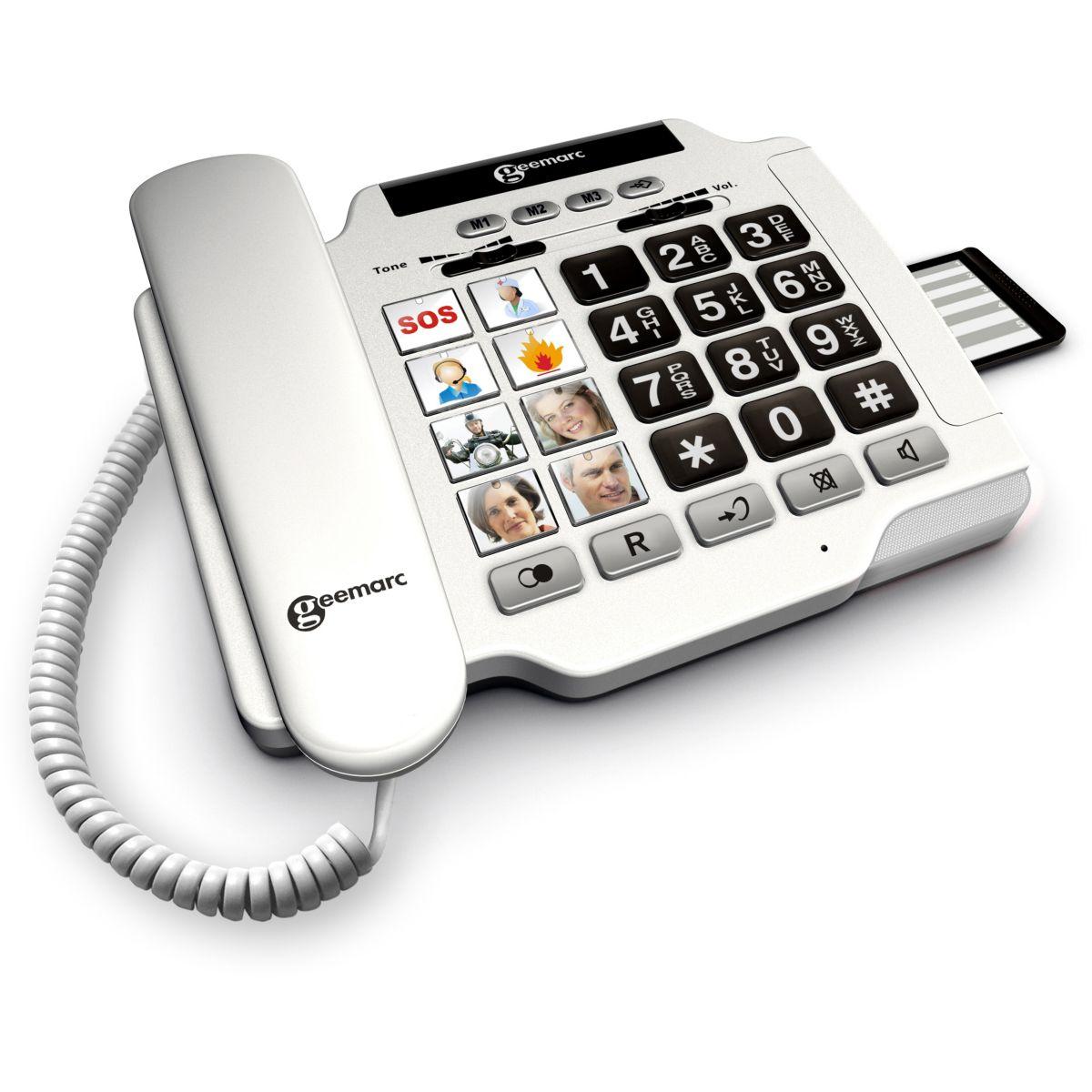 T�l�phone filaire geemarc photophone 100 blanc - 7% de remise imm�diate avec le code : automne7 (photo) T�l�phone filaire geemarc photophone 100 blanc - 7% de remise imm�diate avec le code : automne7 (photo)