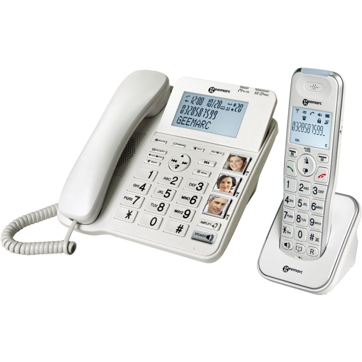 T�l�phone filaire geemarc amplidect combi 295 blanc - 2% de remise imm�diate avec le code : automne2 (photo) T�l�phone filaire geemarc amplidect combi 295 blanc - 2% de remise imm�diate avec le code : automne2 (photo)