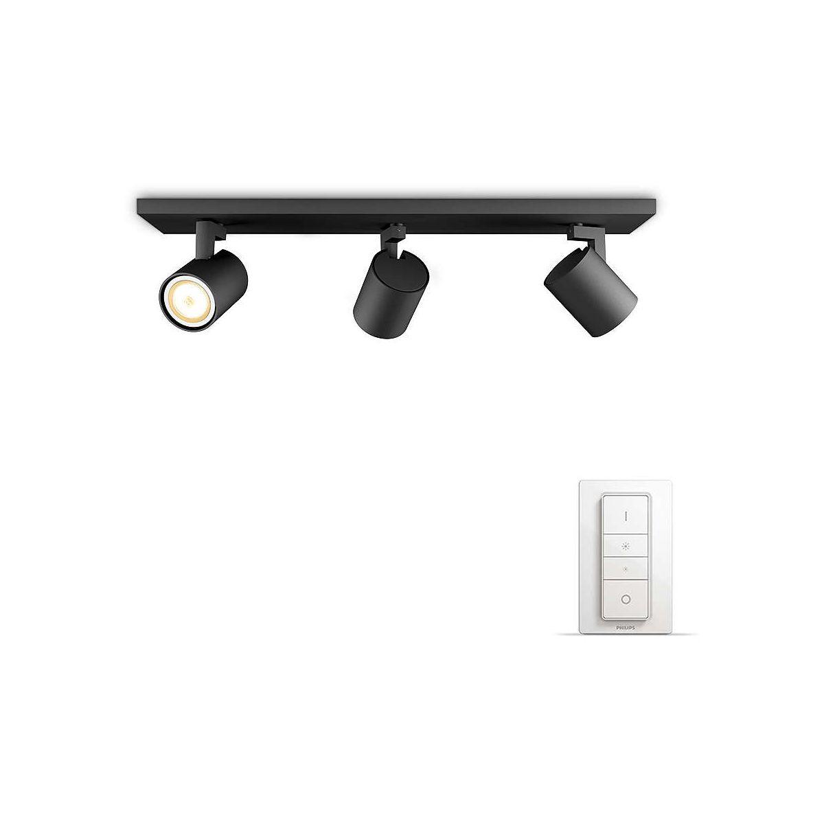 Plafonnier philips runner hue 3x spot noir + t�l�commande - 7% de remise imm�diate avec le code : school7 (photo) Plafonnier philips runner hue 3x spot noir + t�l�commande - 7% de remise imm�diate avec le code : school7 (photo)