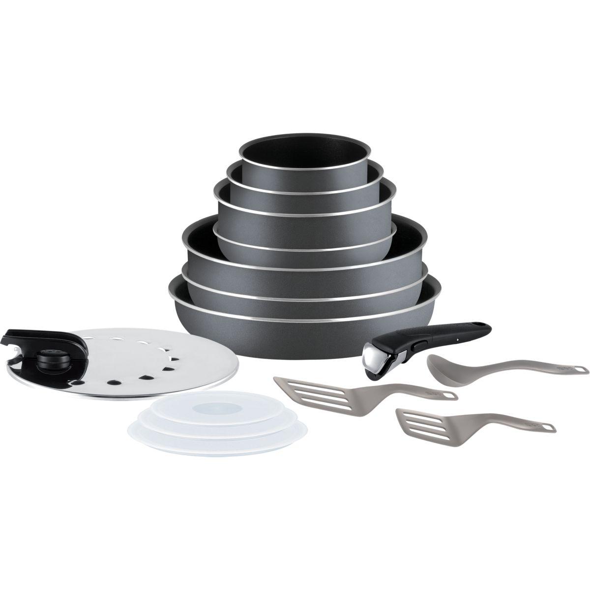 Batterie de cuisine tefal ingenio minute gris 15p l2048802 (photo) Batterie de cuisine tefal ingenio minute gris 15p l2048802 (photo)