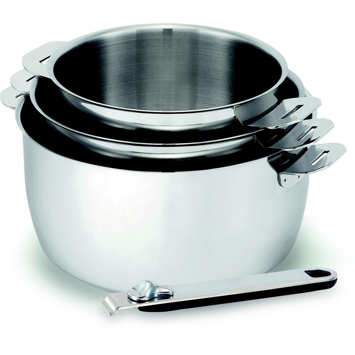 Batterie de cuisine kitchen fun move on 3 casseroles 16-18-20cm + manche - livraison offerte : code liv (photo) Batterie de cuisine kitchen fun move on 3 casseroles 16-18-20cm + manche - livraison offerte : code liv (photo)