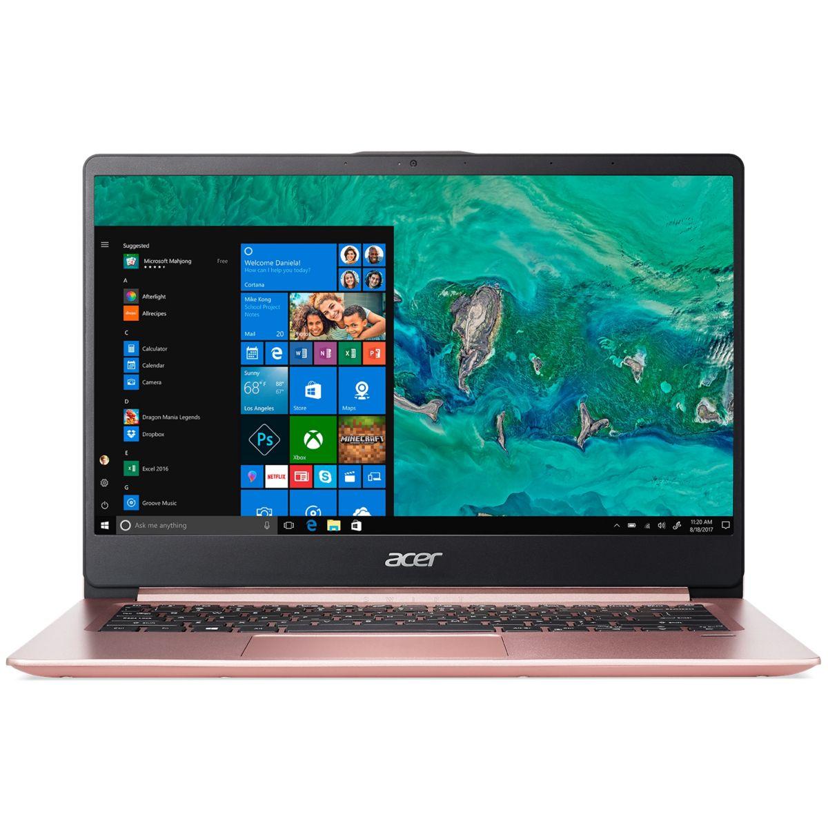 Ordinateur portable acer swift sf114-32-p0c0 rose (photo) Ordinateur portable acer swift sf114-32-p0c0 rose (photo)