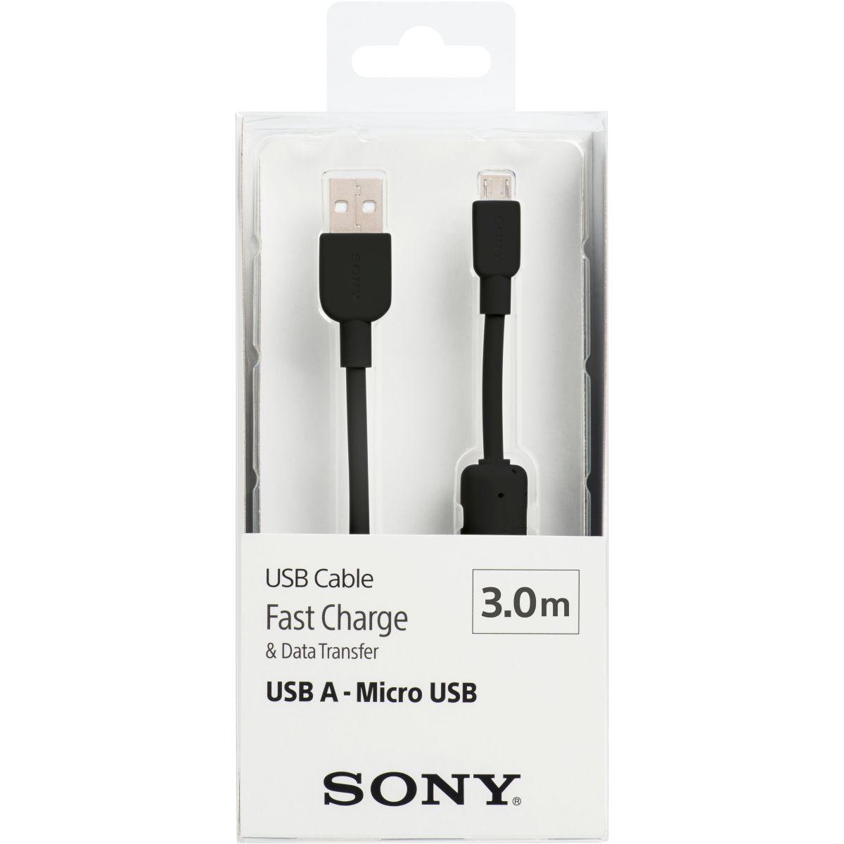 C�ble micro usb sony 3m noir - 2% de remise imm�diate avec le code : cadeau2 (photo) C�ble micro usb sony 3m noir - 2% de remise imm�diate avec le code : cadeau2 (photo)