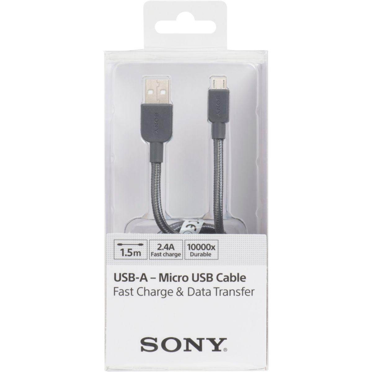 C�ble micro usb sony 1.5m gris nylon - 2% de remise imm�diate avec le code : cadeau2 (photo) C�ble micro usb sony 1.5m gris nylon - 2% de remise imm�diate avec le code : cadeau2 (photo)