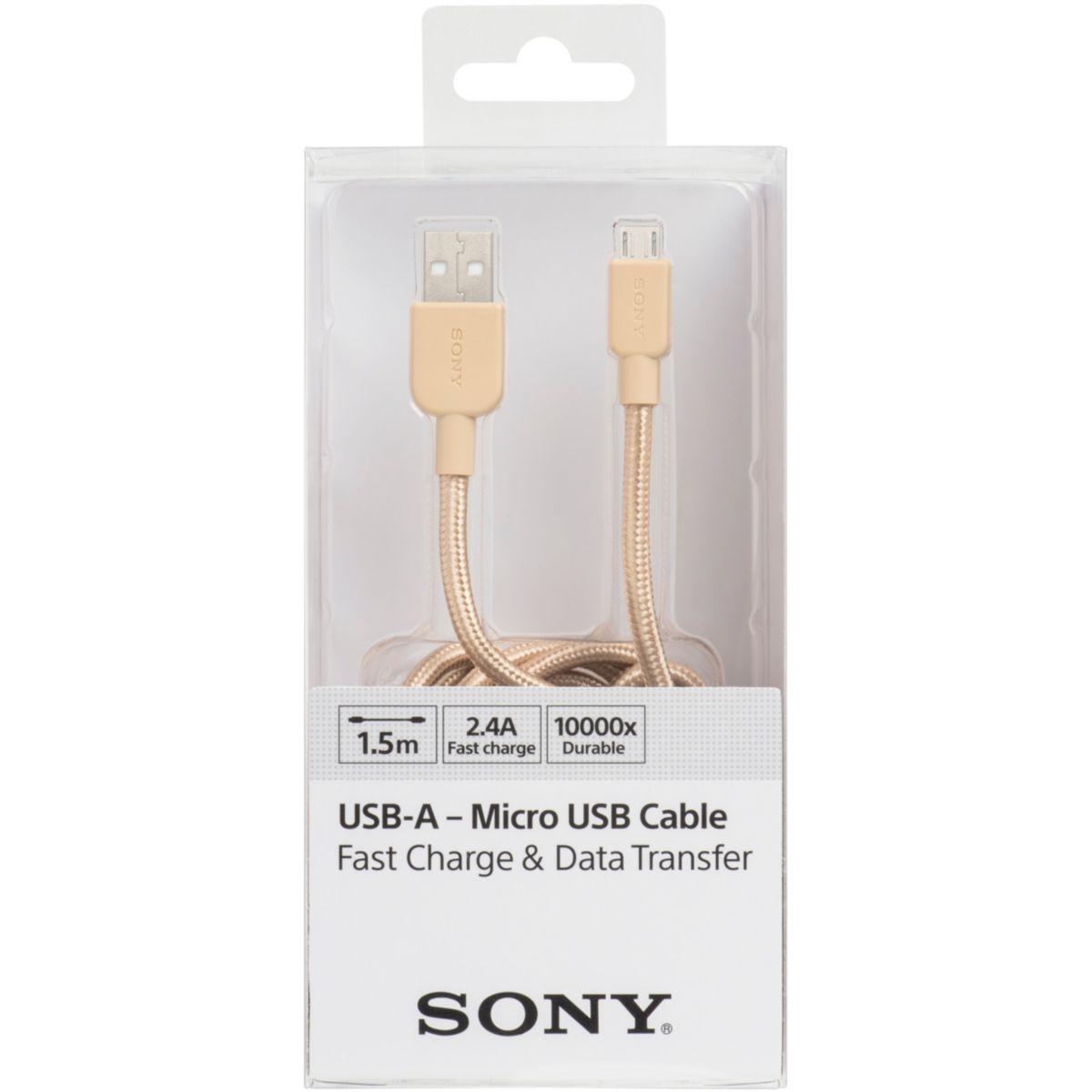 C�ble micro usb sony 1.5m or nylon - 2% de remise imm�diate avec le code : cadeau2 (photo) C�ble micro usb sony 1.5m or nylon - 2% de remise imm�diate avec le code : cadeau2 (photo)