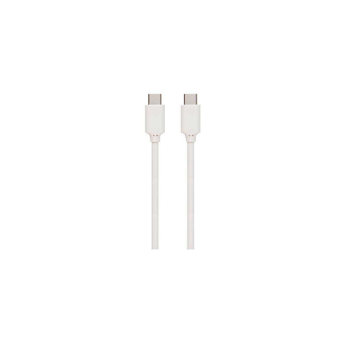 C�ble usb c muvit type c vers type c 0.7m 3a 10go blanc (photo) C�ble usb c muvit type c vers type c 0.7m 3a 10go blanc (photo)