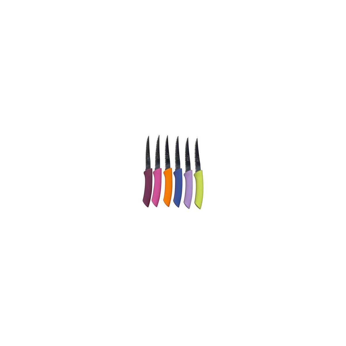Bloc dubost 6 couteaux steak multicouleu (photo) Bloc dubost 6 couteaux steak multicouleu (photo)